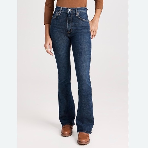 AGOLDE - women’s Nico Bootcut high rise slim jeans dark blue denim pants size 28 - Picture 3 of 8